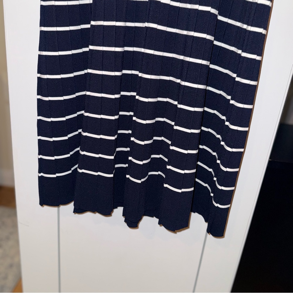 SOLD STRIPED KNITTED MINI POLO DRESS - NAVY / STRIPED | COS - Picture 5 of 9